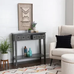Wooden Console Table With Double Drawers-Kirkland's Home Store