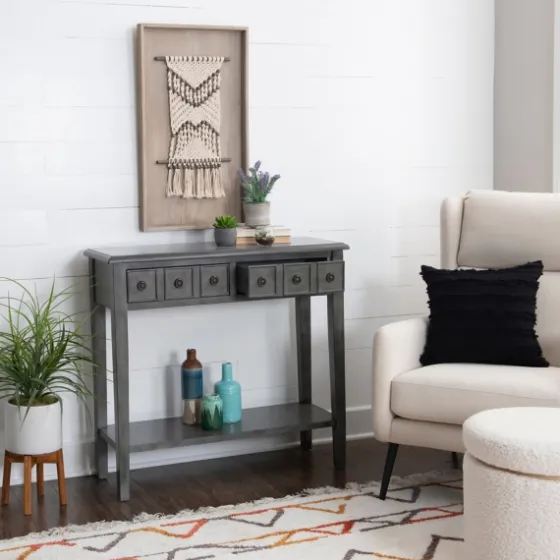 Wooden Console Table With Double Drawers-Kirkland's Home Store