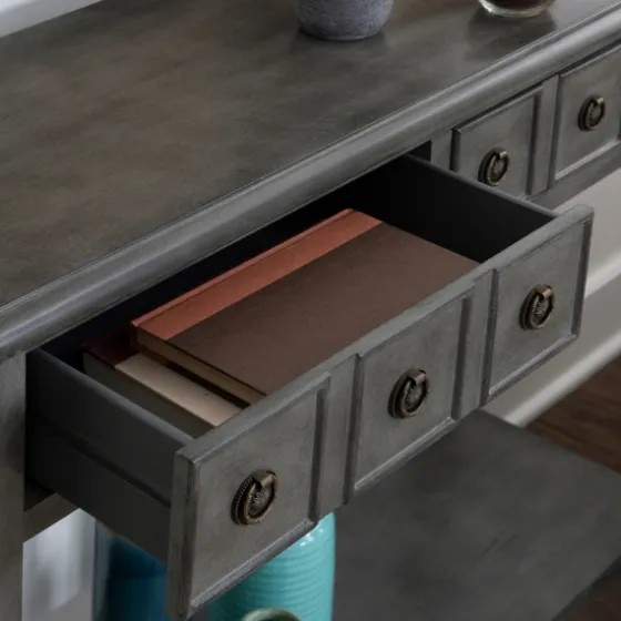 Wooden Console Table With Double Drawers-Kirkland's Home Store