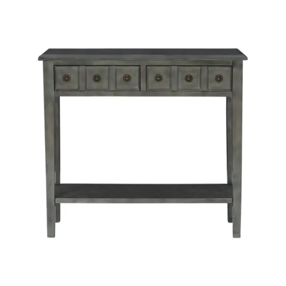 Wooden Console Table With Double Drawers-Kirkland's Home Store