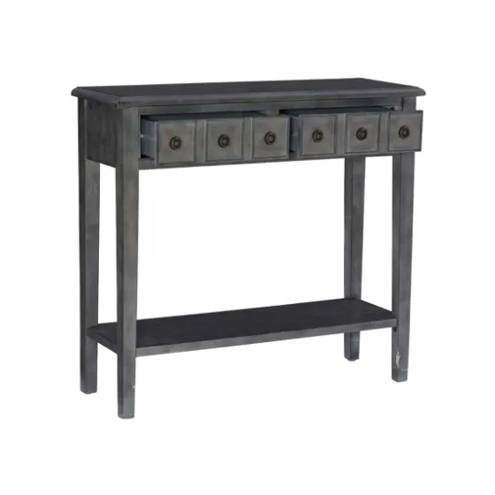 Wooden Console Table With Double Drawers-Kirkland's Home Store