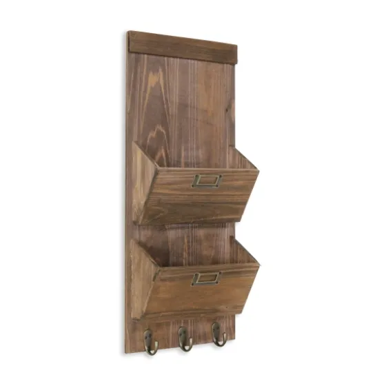 Wooden Letter Holder With Hooks Wall Organizer-Kirkland's Home Store