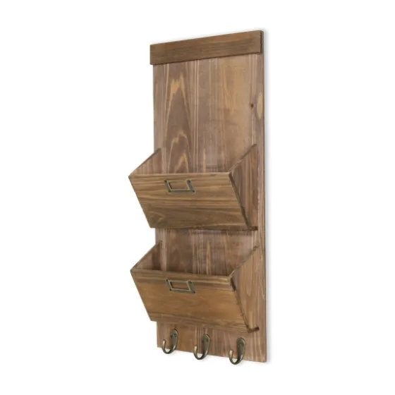 Wooden Letter Holder With Hooks Wall Organizer-Kirkland's Home Store