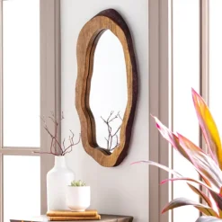 Wooden Live Edge Framed Wall Mirror-Kirkland's Home Best