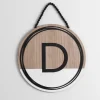 Wooden Neutral Beaded Monogram D Plaque-Kirkland's Home Best Sale