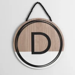 Wooden Neutral Beaded Monogram D Plaque-Kirkland's Home Best Sale