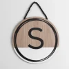 Wooden Neutral Beaded Monogram S Plaque-Kirkland's Home New