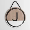 Wooden Neutral Beaded Monogram J Plaque-Kirkland's Home Cheap