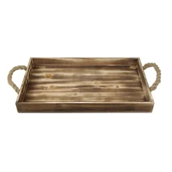 Wooden Tray With Rope Handles-Kirkland's Home Online
