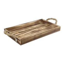 Wooden Tray With Rope Handles-Kirkland's Home Online