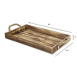 Wooden Tray With Rope Handles-Kirkland's Home Online