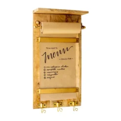 Wooden Wall Note Roll With Hooks-Kirkland's Home New