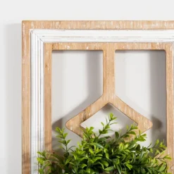 Wooden Wreath On Window Wall Plaque-Kirkland's Home Flash Sale