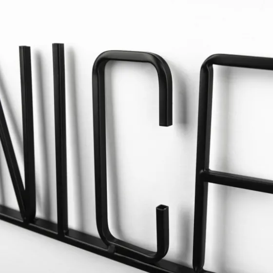 Word Hard And Be Nice Metal Wall Plaque-Kirkland's Home Online