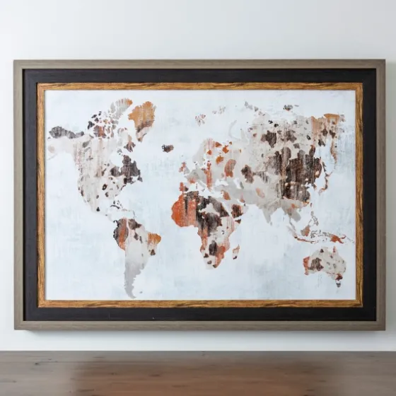 World Map Natural Framed Art Print-Kirkland's Home Store