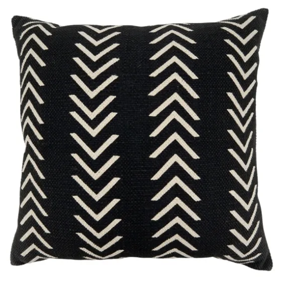 Woven Black And White Chevron Throw Pillow-Kirkland's Home Cheap