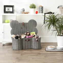 Woven Bone Shaped Basket, 24 In.-Kirkland's Home Flash Sale