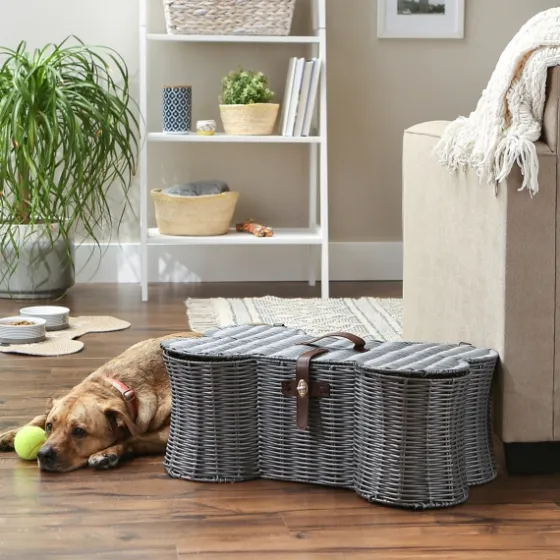 Woven Bone Shaped Basket, 24 In.-Kirkland's Home Flash Sale