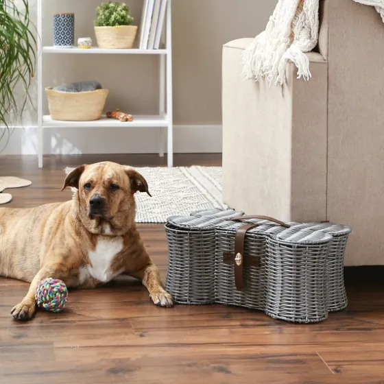 Woven Bone Shaped Basket, 17 In.-Kirkland's Home Store