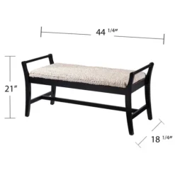 Woven Hyacinth And Black Wood Bench-Kirkland's Home Store