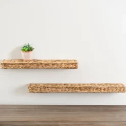 Woven Hyacinth Wall Shelves, Set Of 2-Kirkland's Home Discount