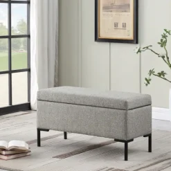 Woven Polyester Storage Bench-Kirkland's Home Flash Sale