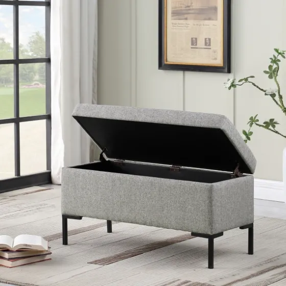 Woven Polyester Storage Bench-Kirkland's Home Flash Sale