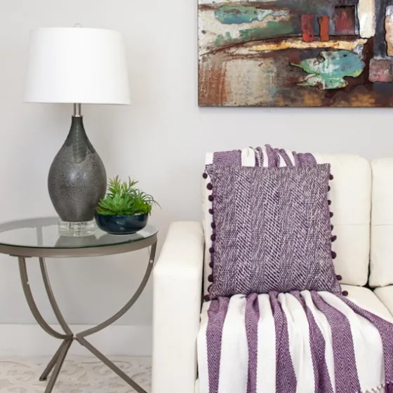 Woven Pom Pom Pillow-Kirkland's Home Cheap