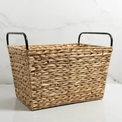 Woven Rat Metal Handle Basket-Kirkland's Home Outlet