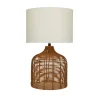 Woven Rattan Base Ivory Shade Table Lamp-Kirkland's Home Best