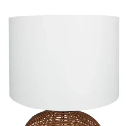 Woven Rattan Base Ivory Shade Table Lamp-Kirkland's Home Best
