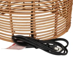 Woven Rattan Base Ivory Shade Table Lamp-Kirkland's Home Best