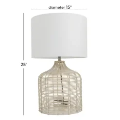 Woven Rattan Table Lamp-Kirkland's Home Discount