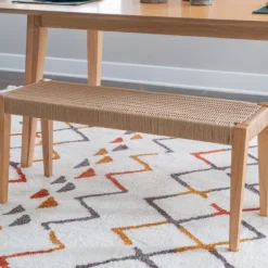 Woven Rope Wood Dining Bench-Kirkland's Home New