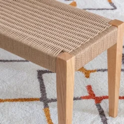 Woven Rope Wood Dining Bench-Kirkland's Home New