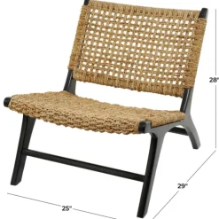 Woven Seagrass And Teakwood Accent Chair-Kirkland's Home Cheap
