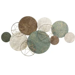 Woven Textured Metal Plates Wall Sculpture-Kirkland's Home Discount