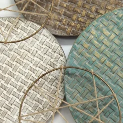 Woven Textured Metal Plates Wall Sculpture-Kirkland's Home Discount