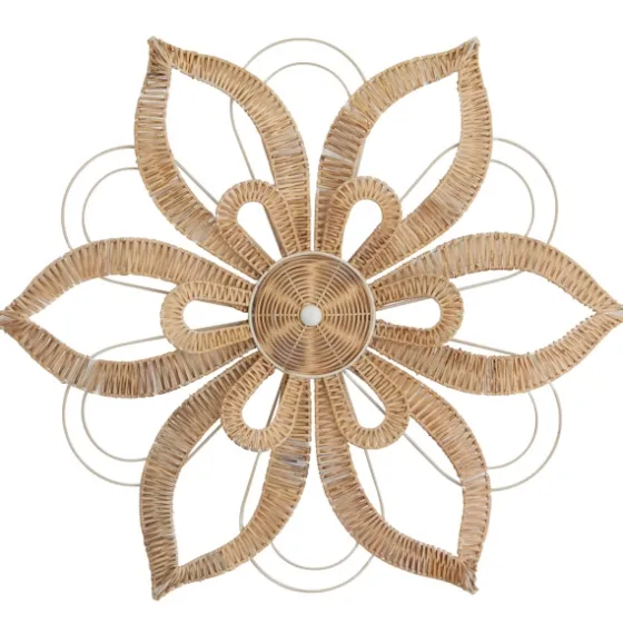 Woven Wicker And Wire Flower Wall Plaque-Kirkland's Home Outlet