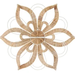 Woven Wicker And Wire Flower Wall Plaque-Kirkland's Home Outlet