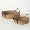 Woven Wicker Baskets With Handles, Set Of 2-Kirkland's Home Fashion