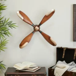 Wright Brass Airplane Propeller Wall Plaque-Kirkland's Home Store