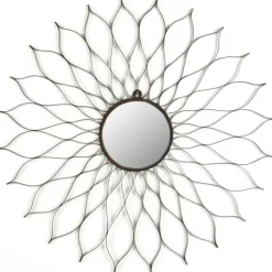 Wrought Iron Flower Petal Wall Mirror-Kirkland's Home Discount