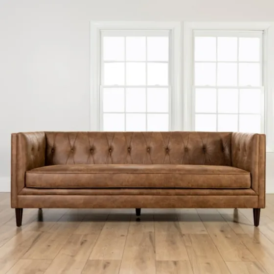 Wyatt Chester Faux Leather Formal Sofa-Kirkland's Home Flash Sale