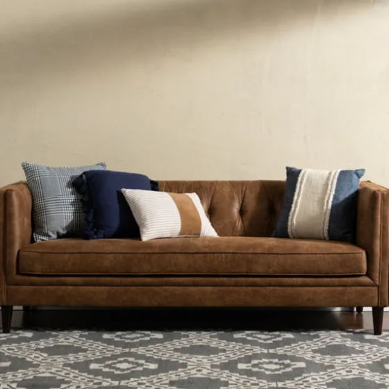 Wyatt Chester Faux Leather Formal Sofa-Kirkland's Home Flash Sale