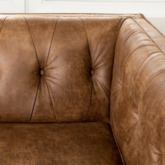 Wyatt Chester Faux Leather Formal Sofa-Kirkland's Home Flash Sale