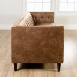 Wyatt Chester Faux Leather Formal Sofa-Kirkland's Home Flash Sale