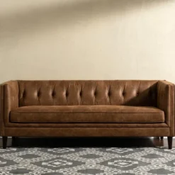 Wyatt Chester Faux Leather Formal Sofa-Kirkland's Home Flash Sale