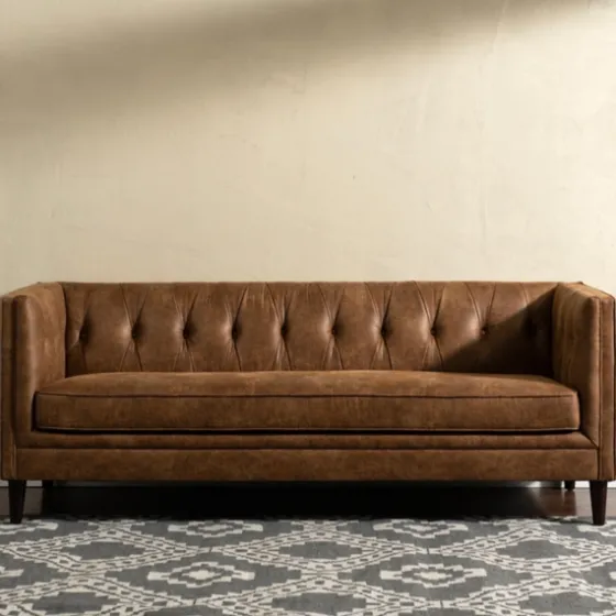 Wyatt Chester Faux Leather Formal Sofa-Kirkland's Home Flash Sale
