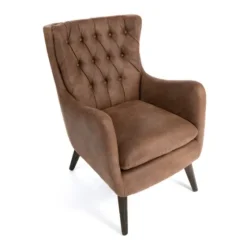 Wyatt Chester Faux Leather Accent Chair-Kirkland's Home Outlet